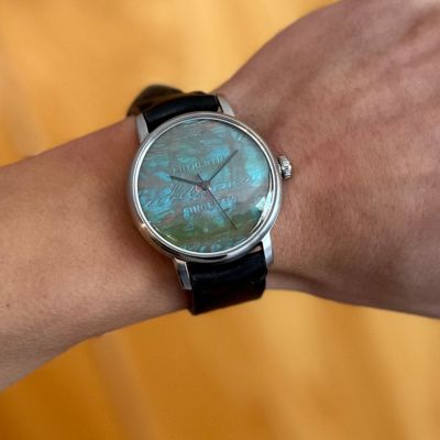 Once in a Blue Moon 41mm Automatic Watch | Patina Copper Dial