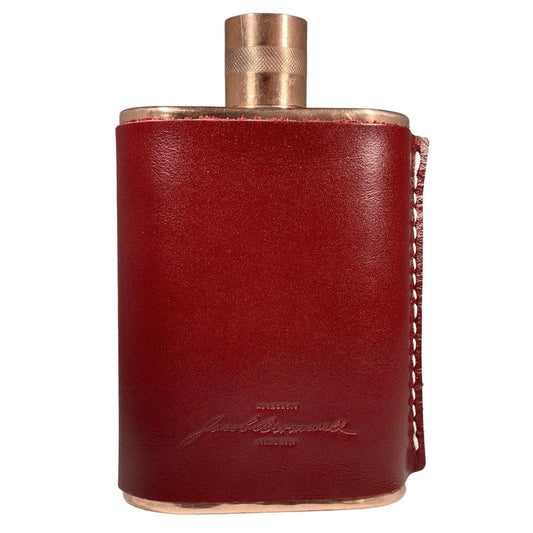 Jacob Bromwell Main Catalog Cardinal Leather Flask Sleeve