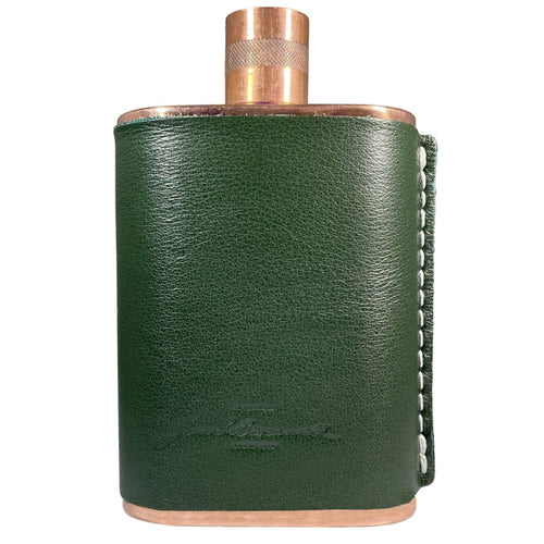 Jacob Bromwell Main Catalog Jade Leather Flask Sleeve