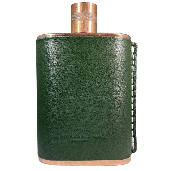 Jacob Bromwell Main Catalog Jade Leather Flask Sleeve