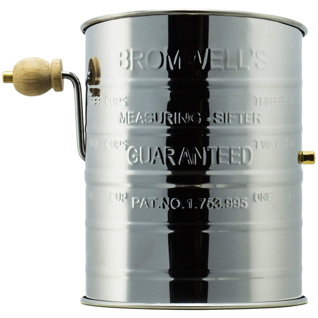Bromwell Flour Sifter 3Cup Stainless Steel Rotary Flour Sifters