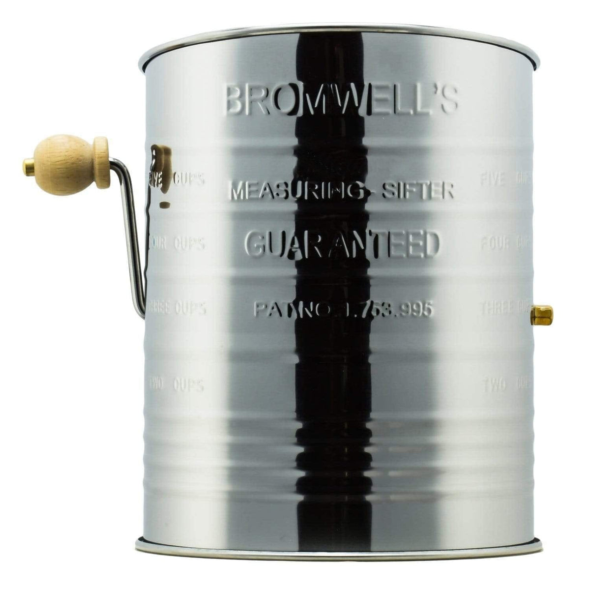 Bromwell Flour Sifter 5Cup Stainless Steel Rotary Flour Sifters